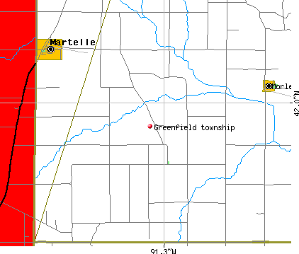 Greenfield township, IA map
