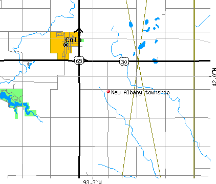 New Albany township, IA map