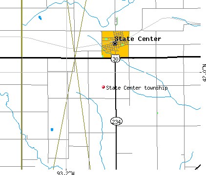 State Center township, IA map