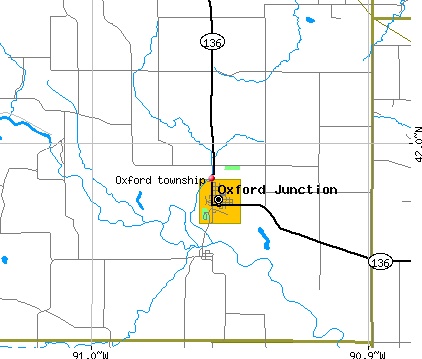 Oxford township, IA map