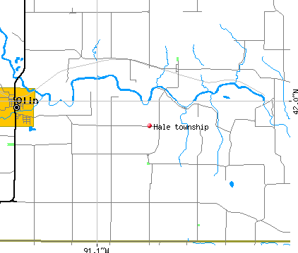 Hale township, IA map