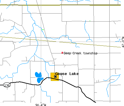 Deep Creek township, IA map