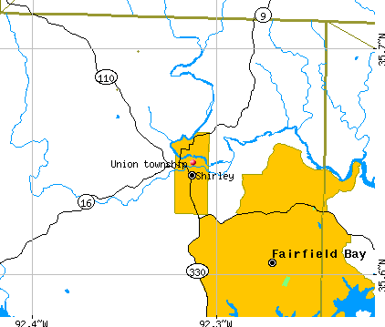 Union township, AR map