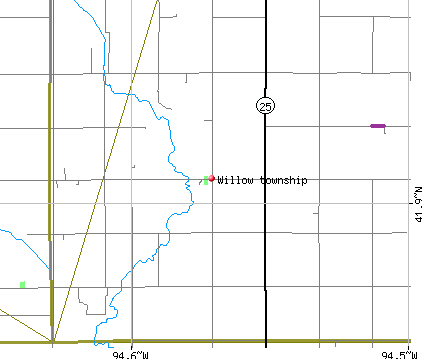 Willow township, IA map