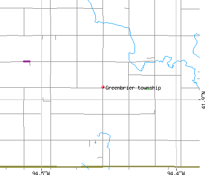 Greenbrier township, IA map