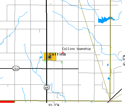 Collins township, IA map