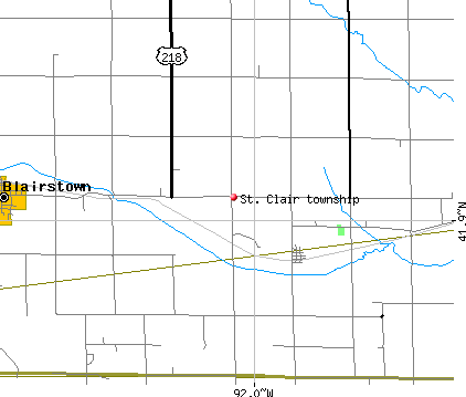 St. Clair township, IA map