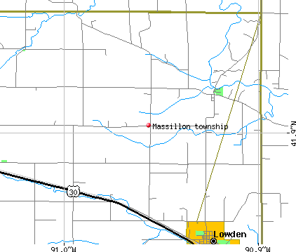 Massillon township, IA map