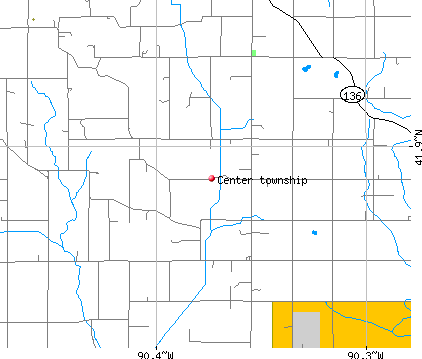 Center township, IA map