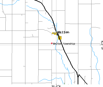 Welton township, IA map