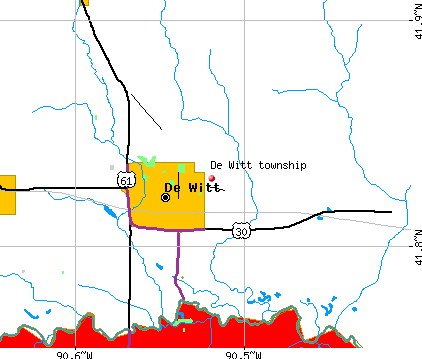 De Witt township, IA map