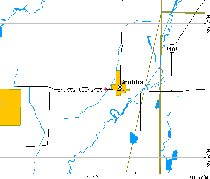 Grubbs township, AR map