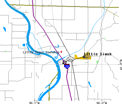 Little Sioux township, IA map