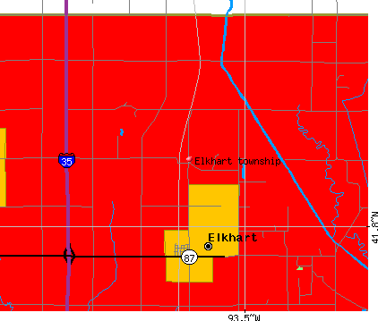 Elkhart township, IA map