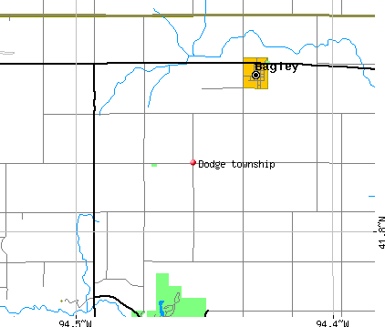 Dodge township, IA map