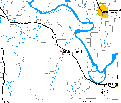 Rosie township, AR map