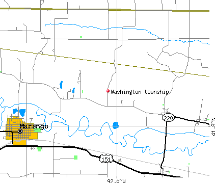 Washington township, IA map