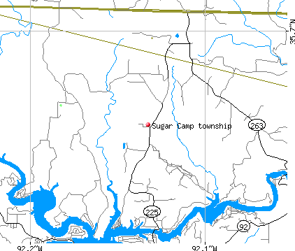 Sugar Camp township, AR map