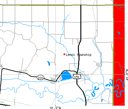 Lenox township, IA map