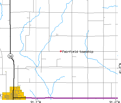 Fairfield township, IA map