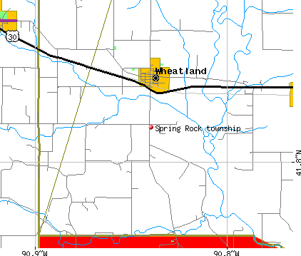 Spring Rock township, IA map