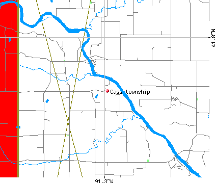 Cass township, IA map