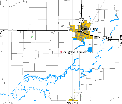 Kilgore township, AR map