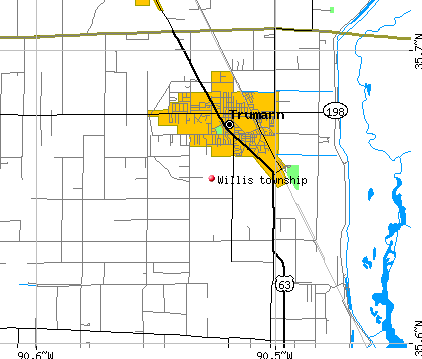 Willis township, AR map