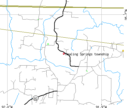 Healing Springs township, AR map