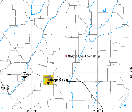 Magnolia township, IA map