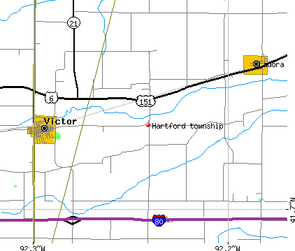 Hartford township, IA map