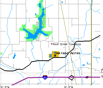 Rock Creek township, IA map