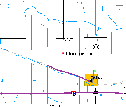 Malcom township, IA map