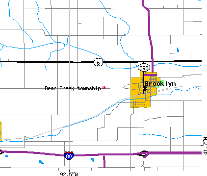 Bear Creek township, IA map