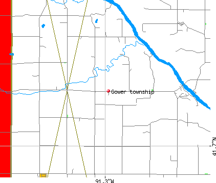 Gower township, IA map