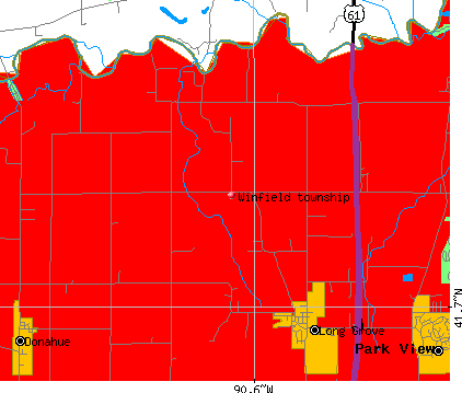 Winfield township, IA map