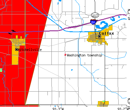 Washington township, IA map
