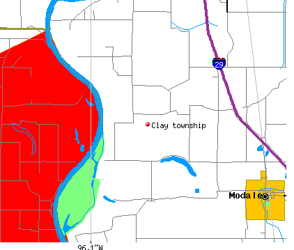 Clay township, IA map