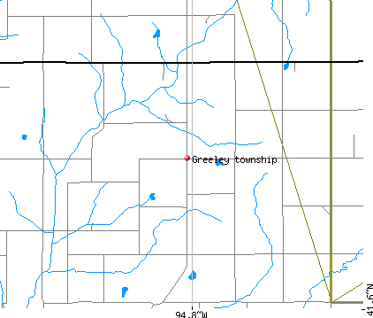 Greeley township, IA map