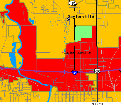 Saylor township, IA map
