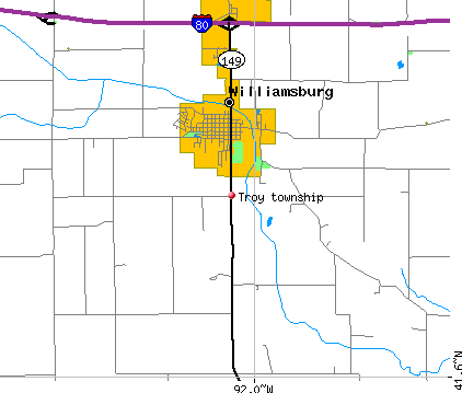 Troy township, IA map