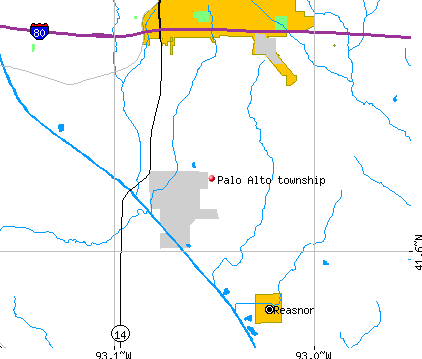 Palo Alto township, IA map