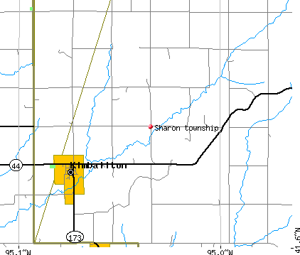 Sharon township, IA map