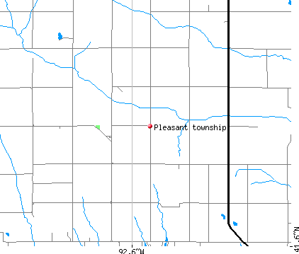Pleasant township, IA map