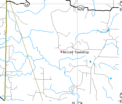 Relief township, AR map