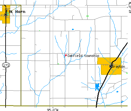 Oakfield township, IA map