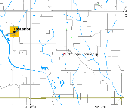 Elk Creek township, IA map