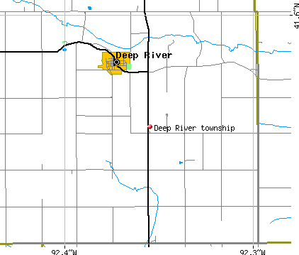 Deep River township, IA map