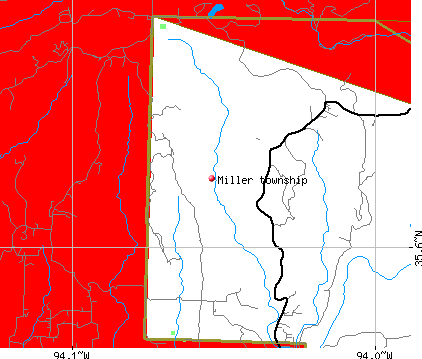 Miller township, AR map