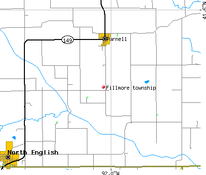 Fillmore township, IA map